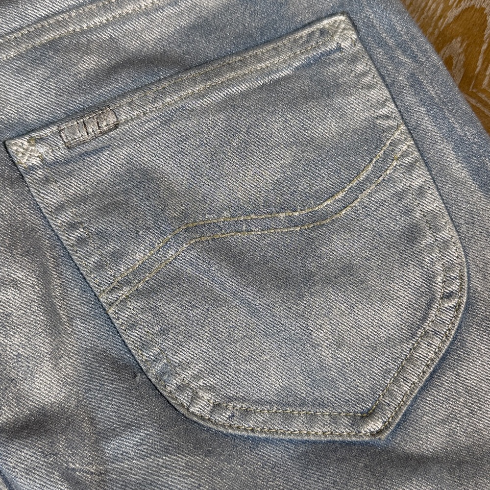 LEE High-Rise Metallic Flare Jeans 28 - Picture 10 of 15
